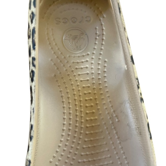 CROCS Kadee Slingback Ballet Flat Leopard Lightweight Comfy Slip on Shoe SZ 8W - Picture 6 of 10